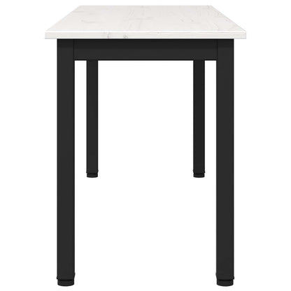 Bench White 110 x 35 x 45 cm Solid Pine Wood