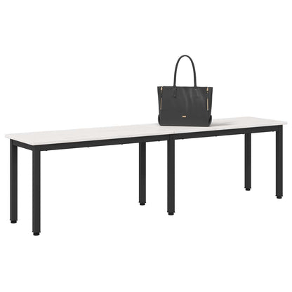 Bench White 160 x 35 x 45 cm Solid Pine Wood
