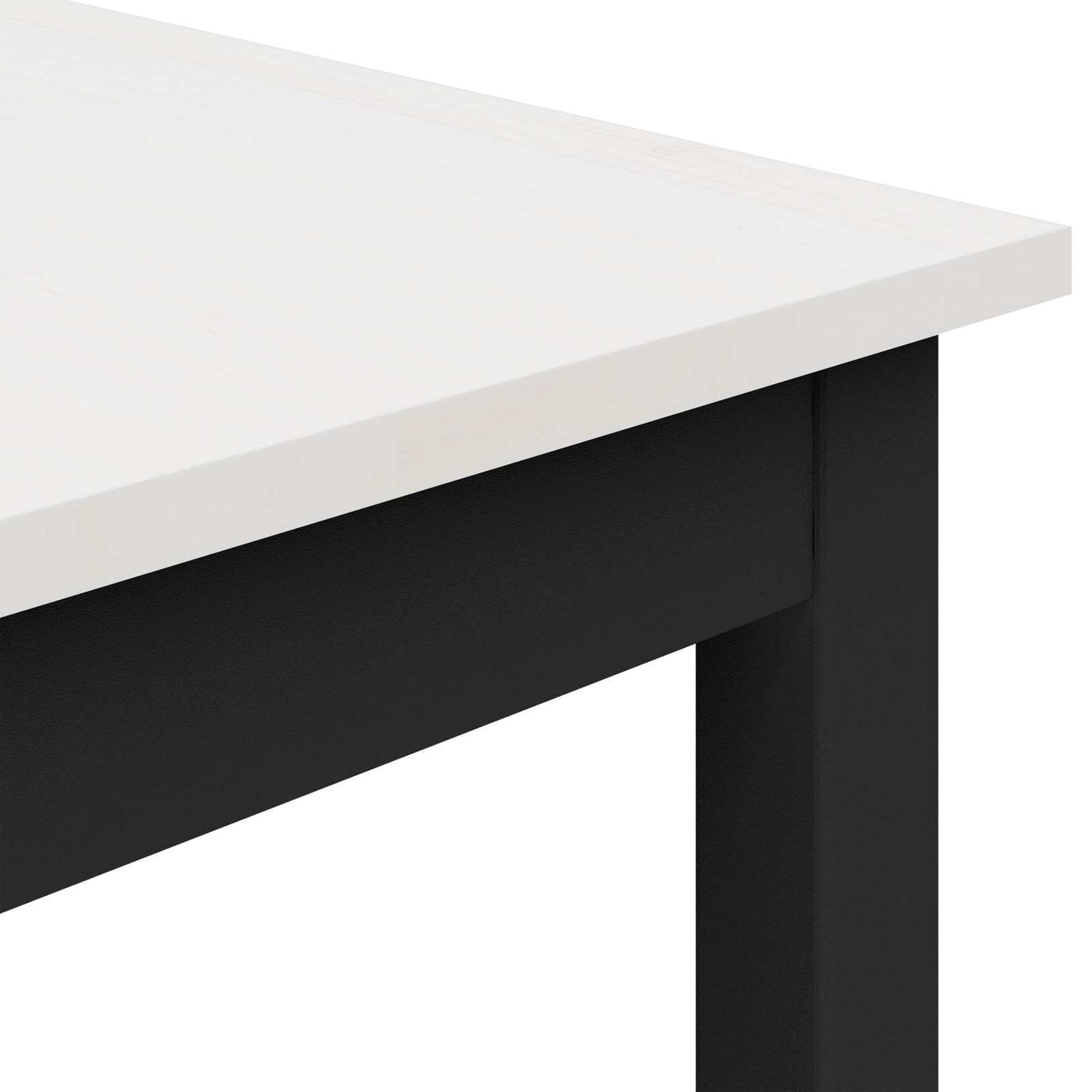 Dining Table White 80 x 80 x 75 cm Solid Pine Wood