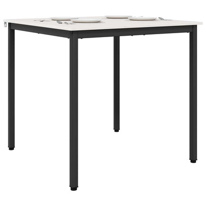 Dining Table White 80 x 80 x 75 cm Solid Pine Wood
