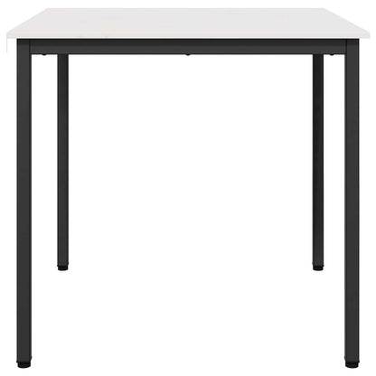 Dining Table White 80 x 80 x 75 cm Solid Pine Wood