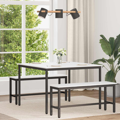 Dining Table White 110 x 110 x 75 cm Solid Pine Wood