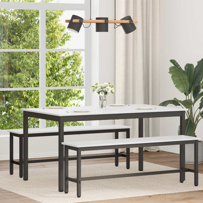 Dining Table White 150 x 90 x 75 cm Solid Pine Wood