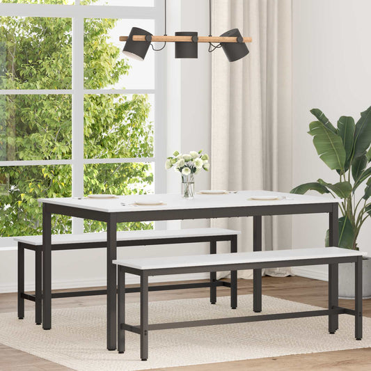Dining Table White 150 x 90 x 75 cm Solid Pine Wood