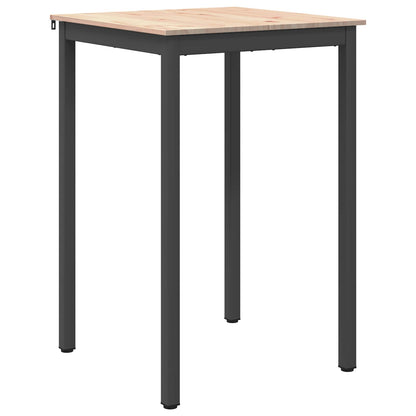 Bar Table Natural 70 x 70 x 105 cm Solid Pine Wood