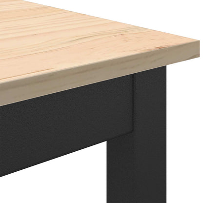 Bar Table Natural 80 x 80 x 105 cm Solid Pine Wood