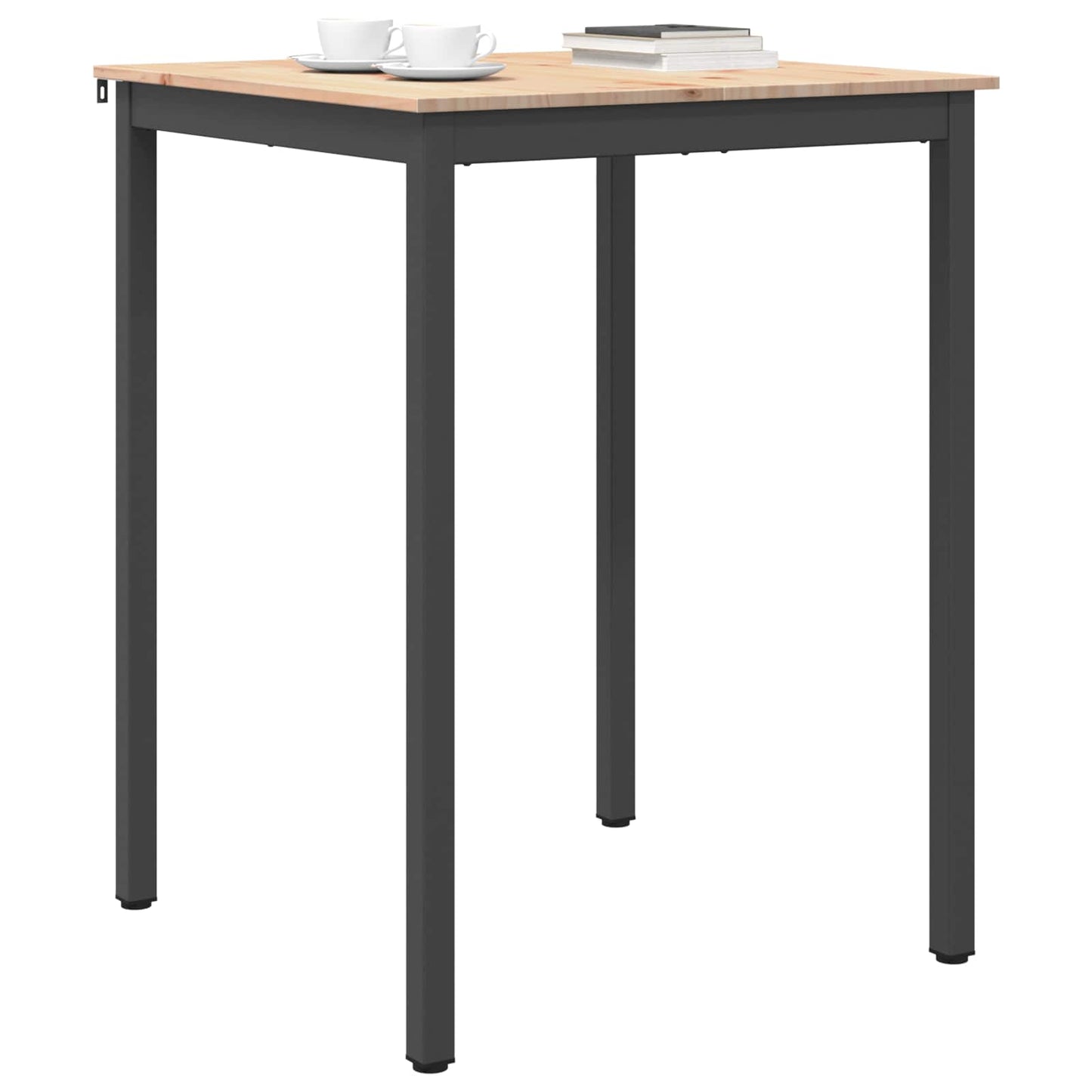 Bar Table Natural 80 x 80 x 105 cm Solid Pine Wood