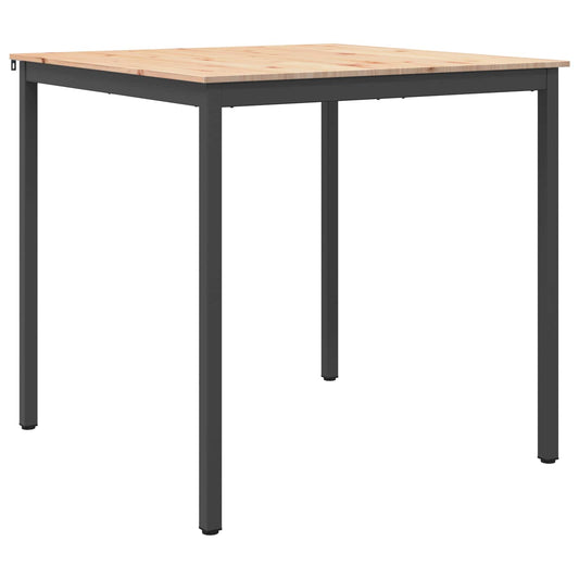 Bar Table 110 x 110 x 105 cm Solid Pine Wood Natural Square