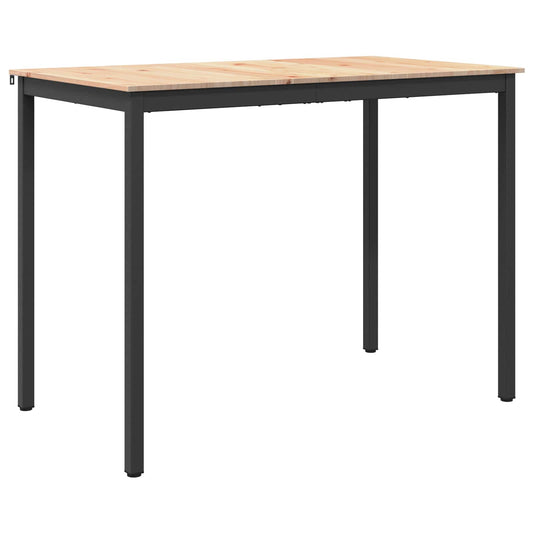 Bar Table 140 x 80 x 105 cm Solid Pine Wood Natural Rectangular
