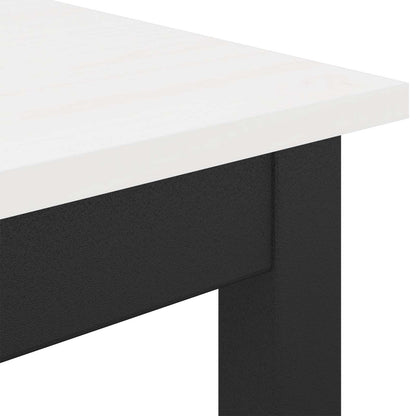 Bar Table White 140 x 80 x 105 cm Solid Pine Wood