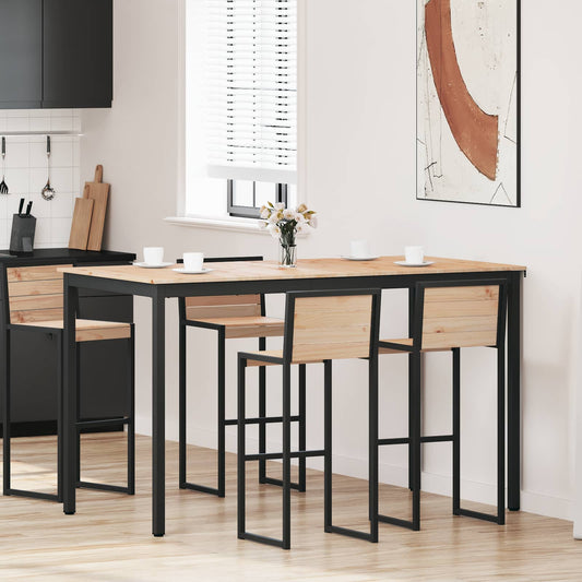 Bar Table 180 x 90 x 105 cm Solid Pine Wood Natural Rectangular