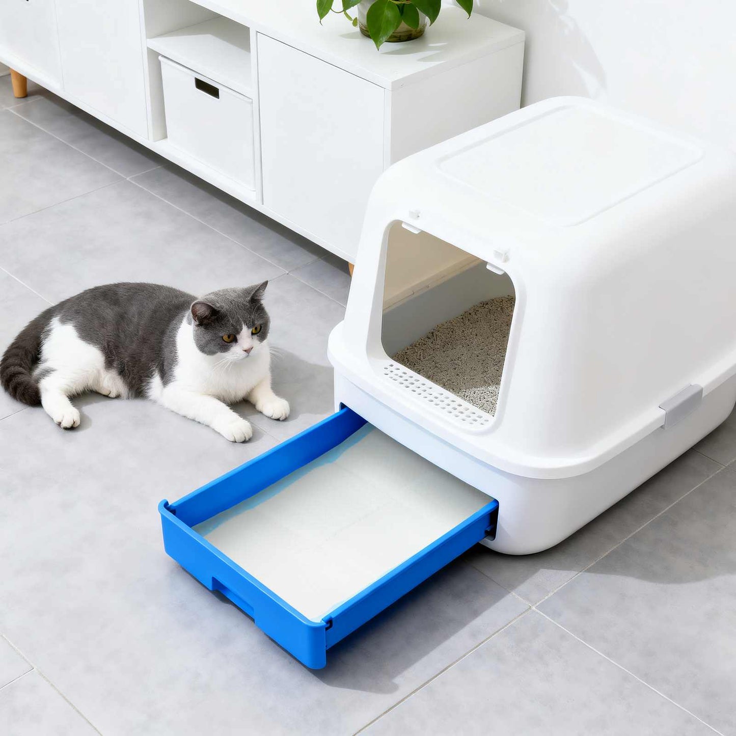 Non-woven Fabric Pet Training Pad 400 pcs Blue and White