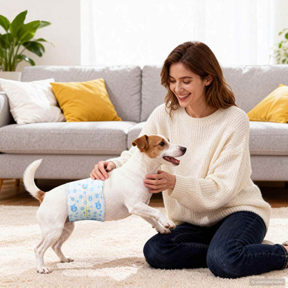 Disposable Dog Diaper Male 30 pcs White XS