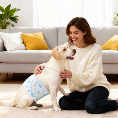 Disposable Dog Diaper Male 30 pcs White S