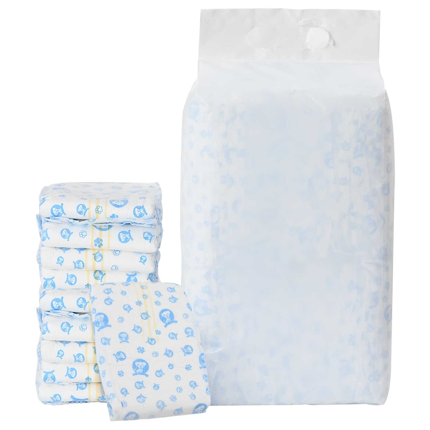 Disposable Dog Diaper Male 30 pcs White S