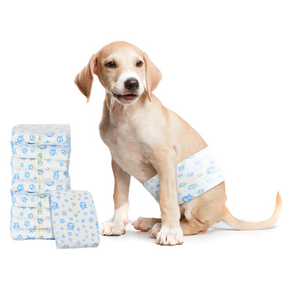 Disposable Dog Diaper Male 30 pcs White S