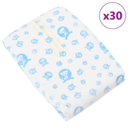 Disposable Dog Diaper Male 30 pcs White S
