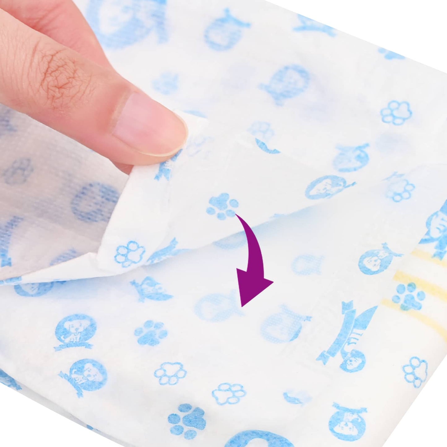 Disposable Dog Diaper Male 30 pcs White L