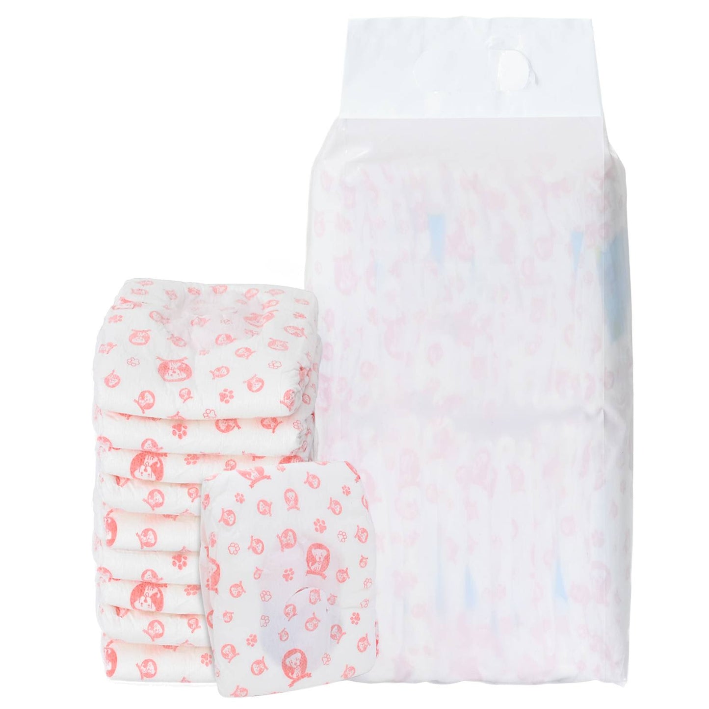 Disposable Dog Diaper Female 30 pcs White M