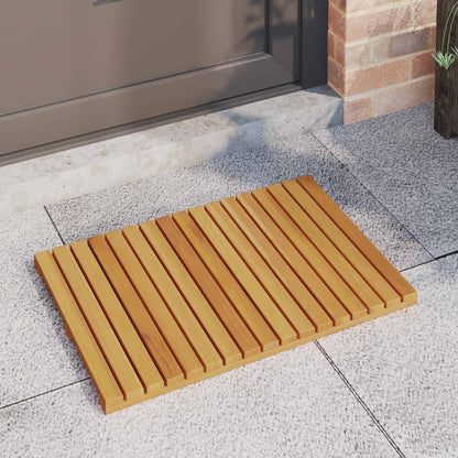 Bath Mat Plain Brown 60 x 40 cm Solid Acacia Wood