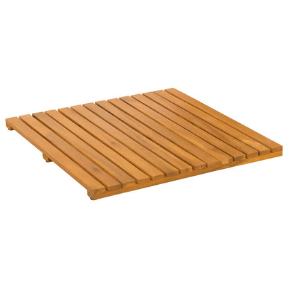 Bath Mat Plain Brown 50 x 50 cm Solid Acacia Wood