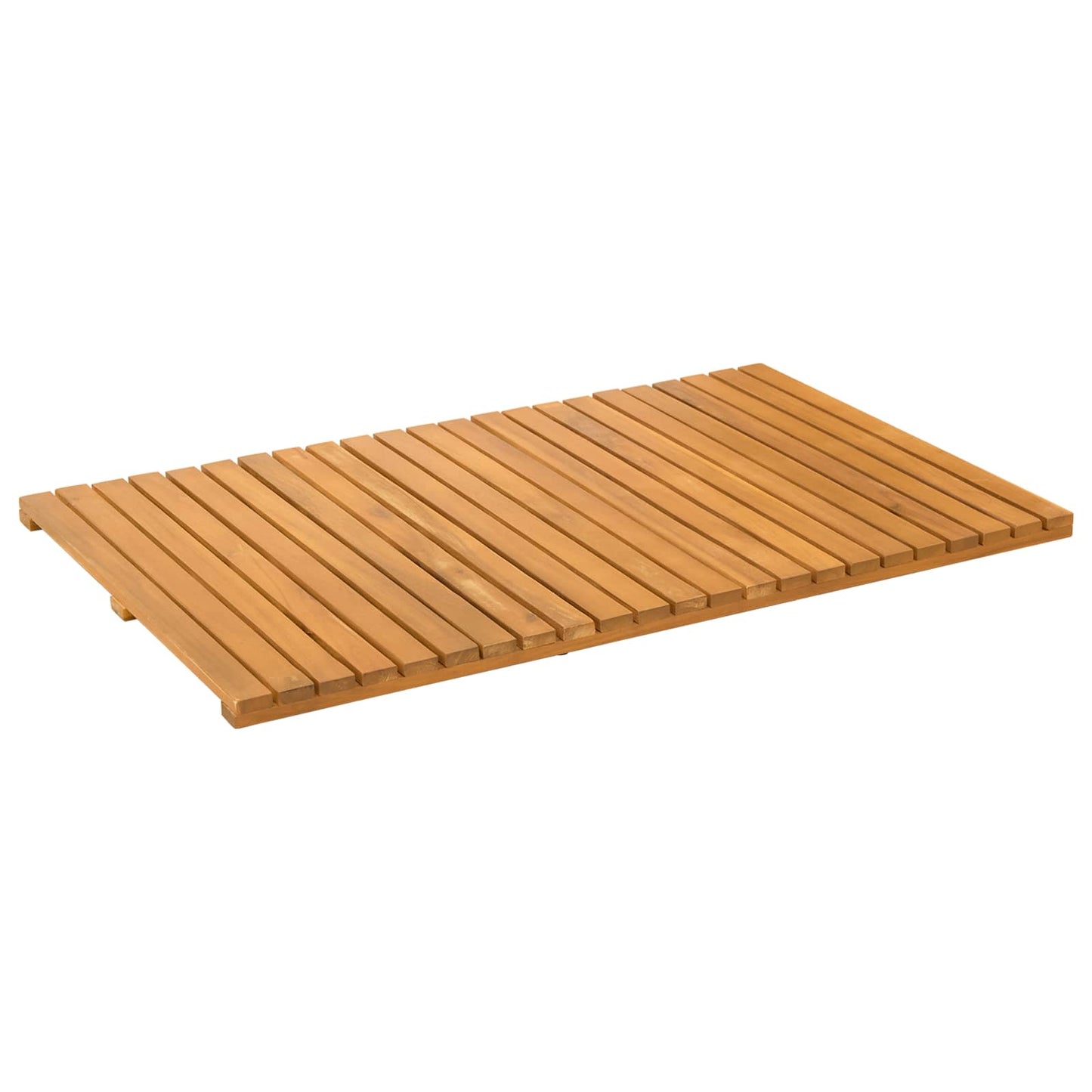 Bath Mat Plain Brown 80 x 50 cm Solid Acacia Wood