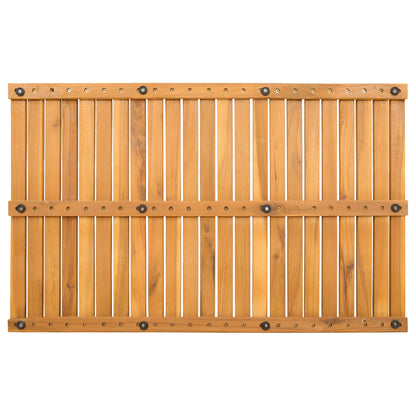 Bath Mat Plain Brown 80 x 50 cm Solid Acacia Wood