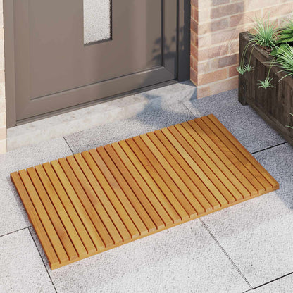 Bath Mat Plain Brown 100 x 55 cm Solid Acacia Wood