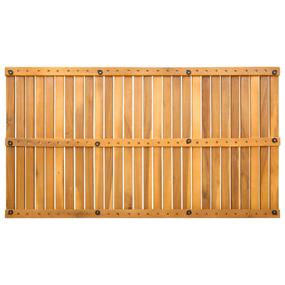 Bath Mat Plain Brown 100 x 55 cm Solid Acacia Wood