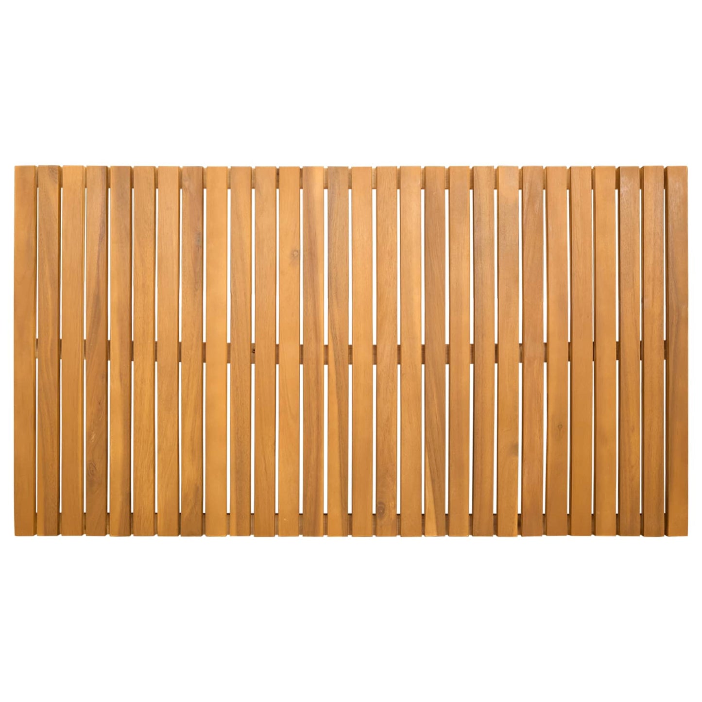 Bath Mat Plain Brown 100 x 55 cm Solid Acacia Wood