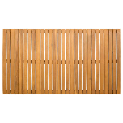 Bath Mat Plain Brown 100 x 55 cm Solid Acacia Wood