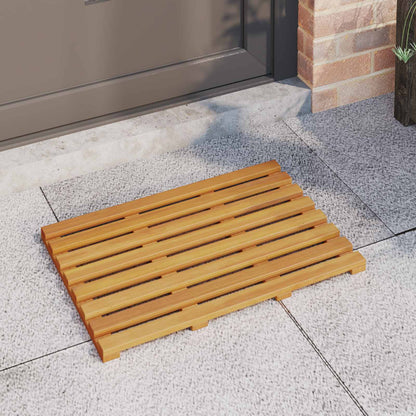Bath Mat Plain Brown 56 x 37 x 2.5 cm Solid Acacia Wood