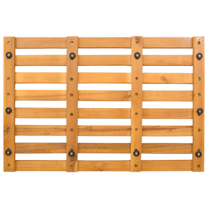 Bath Mat Plain Brown 56 x 37 x 2.5 cm Solid Acacia Wood