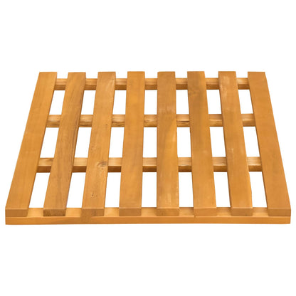 Bath Mat Plain Brown 56 x 37 x 2.5 cm Solid Acacia Wood