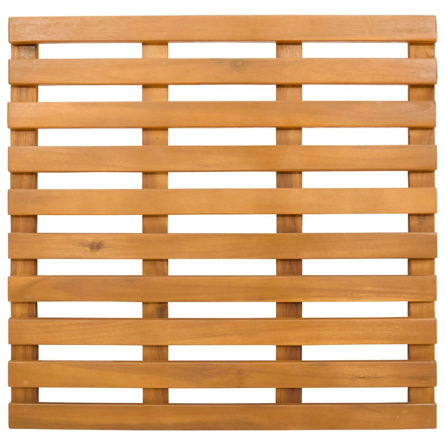 Bath Mat Plain Brown 50 x 48 x 2.5 cm Solid Acacia Wood