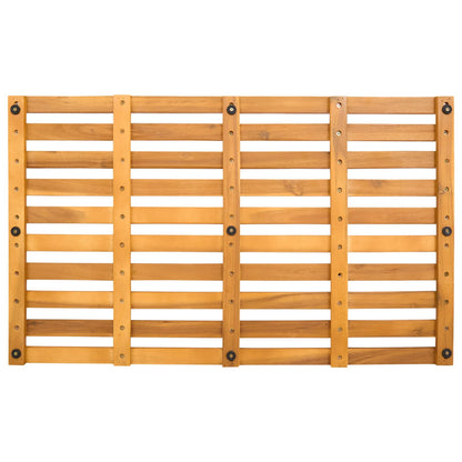 Bath Mat Plain Brown 80 x 48 x 2.5 cm Solid Acacia Wood