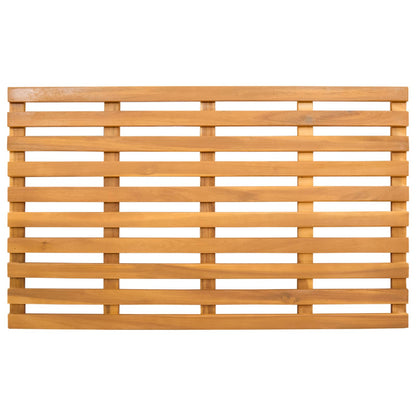 Bath Mat Plain Brown 80 x 48 x 2.5 cm Solid Acacia Wood