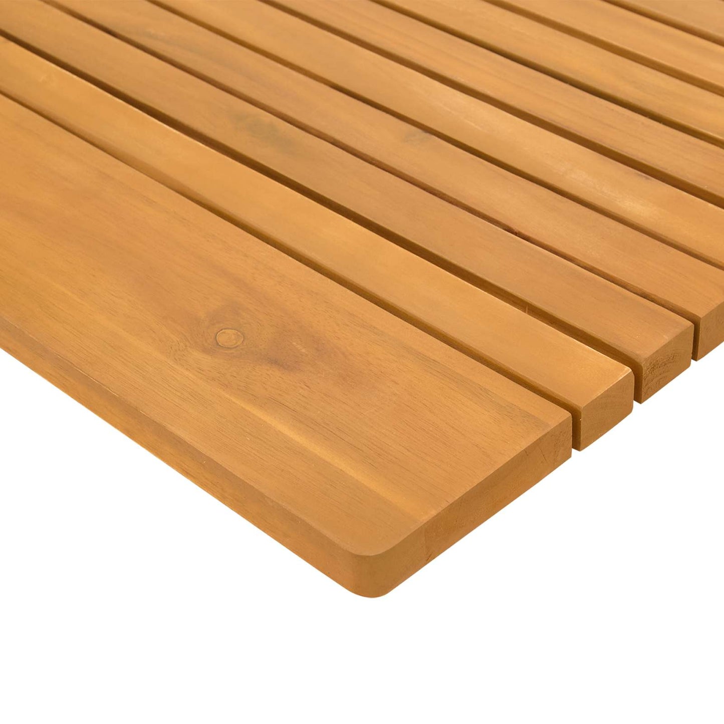 Bath Mat Plain Brown 59 x 40 cm Solid Acacia Wood