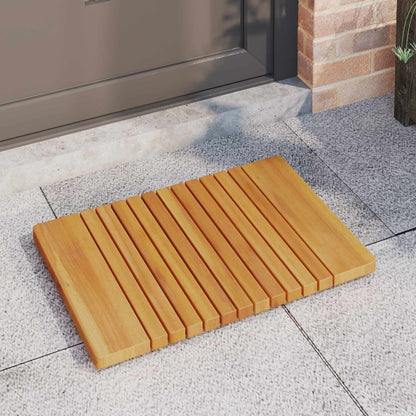 Bath Mat Plain Brown 59 x 40 cm Solid Acacia Wood
