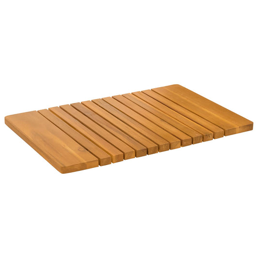 Bath Mat Natural 59 x 40 cm Solid Acacia Wood