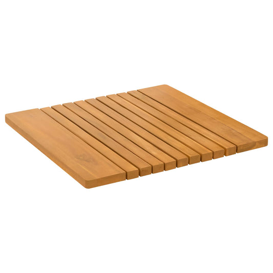 Bath Mat Natural 50 x 52 cm Solid Acacia Wood