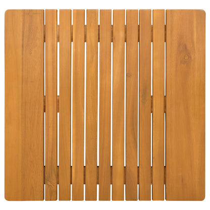 Bath Mat Plain Brown 52 x 50 cm Solid Acacia Wood
