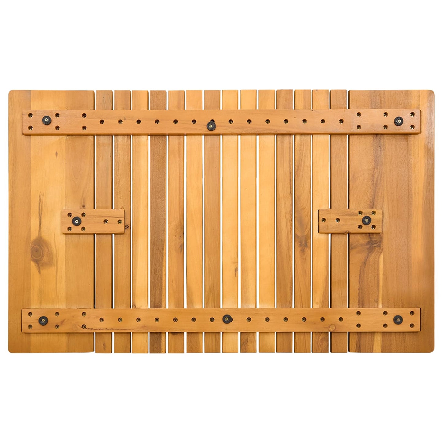 Bath Mat Plain Brown 81 x 50 cm Solid Acacia Wood