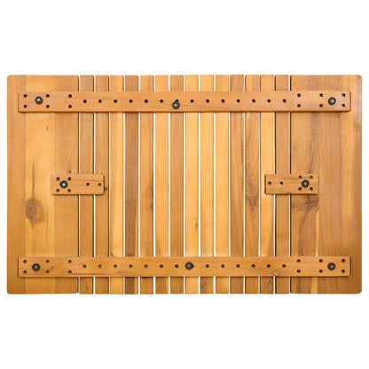 Bath Mat Plain Brown 81 x 50 cm Solid Acacia Wood
