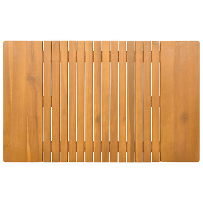 Bath Mat Plain Brown 81 x 50 cm Solid Acacia Wood