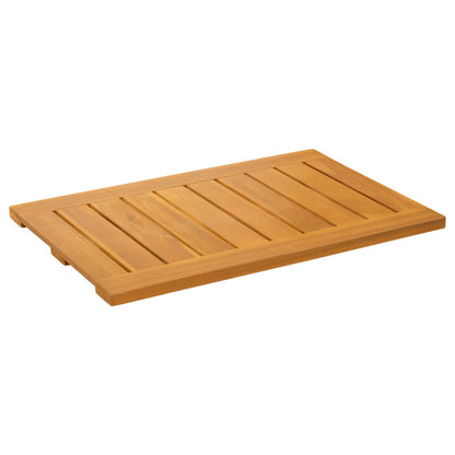 Bath Mat Plain Brown 60 x 40 cm Solid Acacia Wood