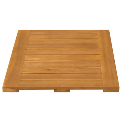 Bath Mat Plain Brown 60 x 40 cm Solid Acacia Wood