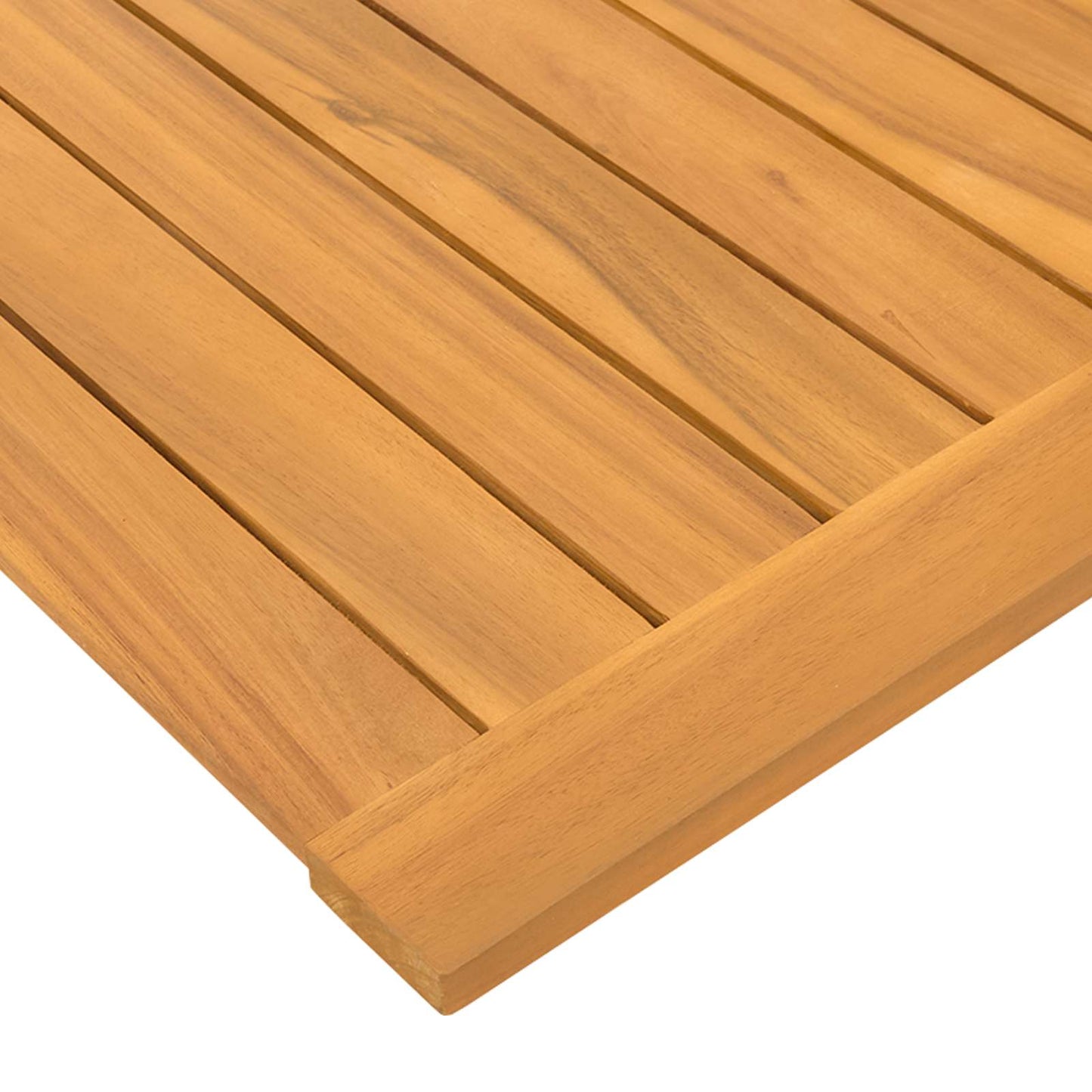Bath Mat Plain Brown 50 x 50 cm Solid Acacia Wood