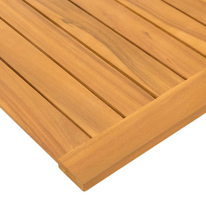 Bath Mat Plain Brown 100 x 55 cm Solid Acacia Wood