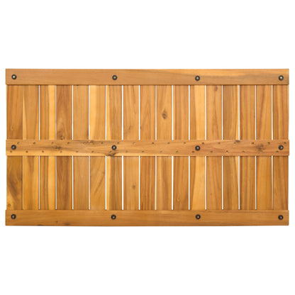 Bath Mat Plain Brown 100 x 55 cm Solid Acacia Wood